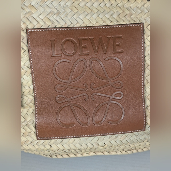 Loewe Large Basket Bag in Palm Leaf and Calfskin - Picture 3 of 9